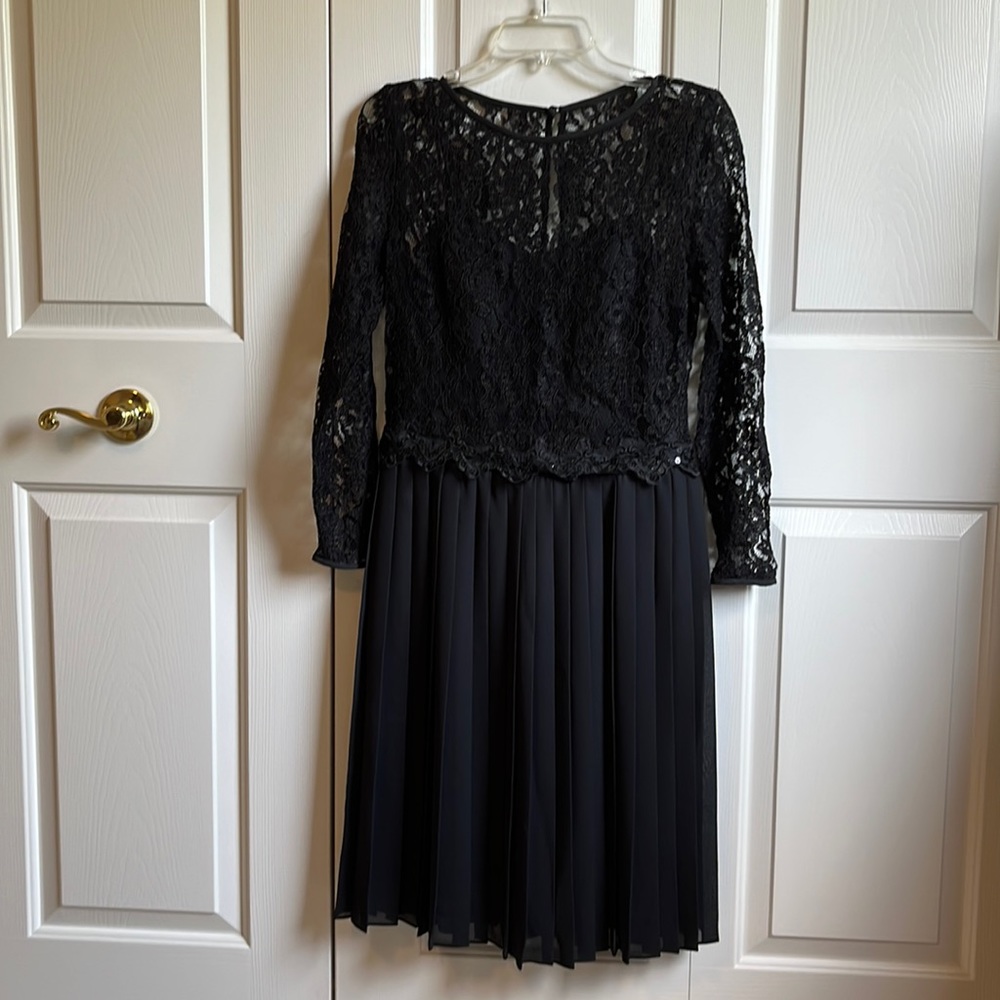 Black dress with lace overlay